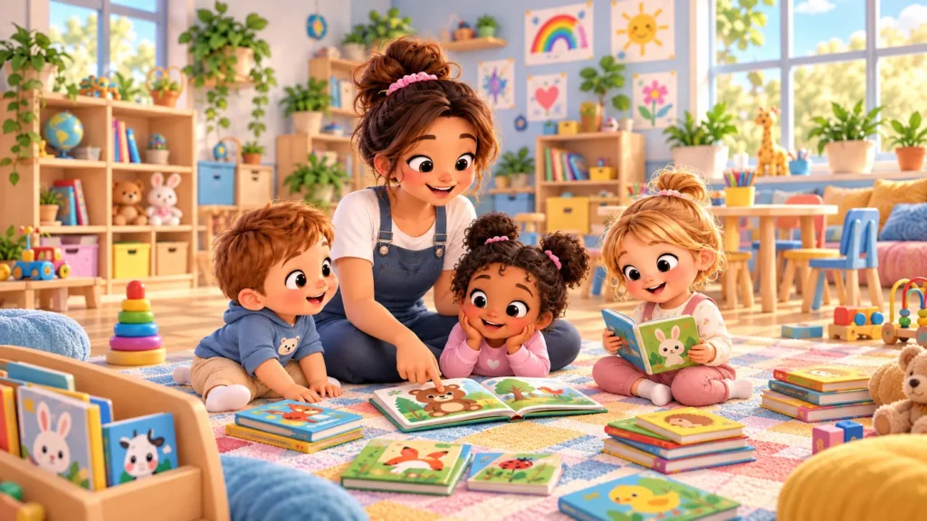 enfants qui lisent des livres
